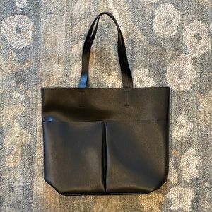NWOT Neiman Marcus Faux Leather Tote Bag